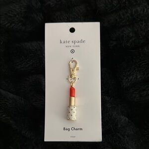 Kate Spade Target Red and Gold Lipstick Bag Charm